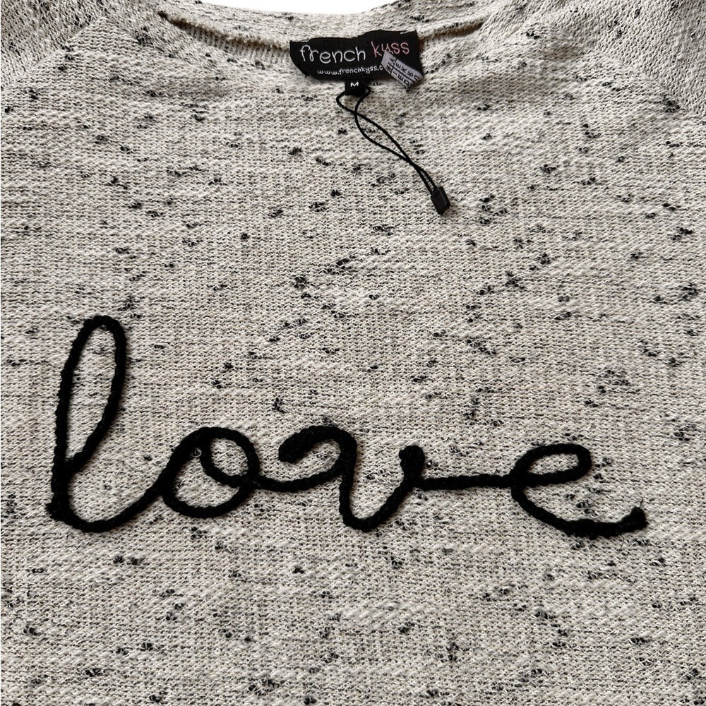 French Kyss Speckled Cream Sweater Womens M NWT - Picture 3 of 5
